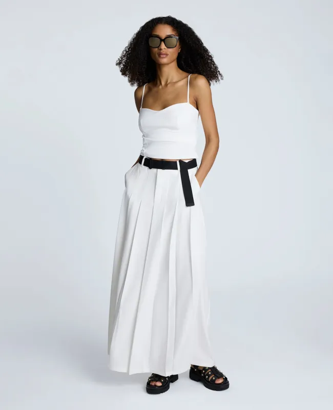 Fly Front Pleated Maxi Skirt sold by Kenneth Cole