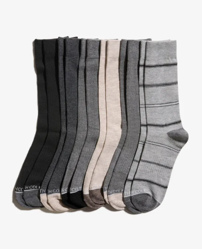 Stripe Dress Crew Socks 6-Pack sold by Kenneth Cole