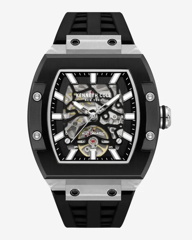 Skeleton Automatic Silicone Watch sold by Kenneth Cole