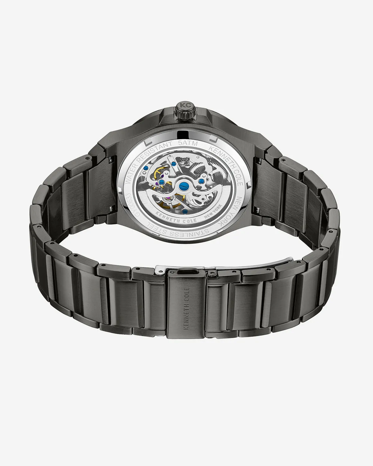 Skeleton Automatic Tinged Glass Bracelet Watch sold by Kenneth Cole product image thumbnail 3