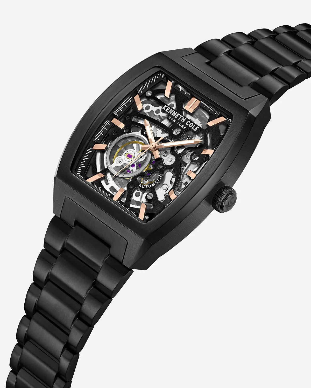 Skeleton Curved Automatic Bracelet Watch sold by Kenneth Cole product image thumbnail 2