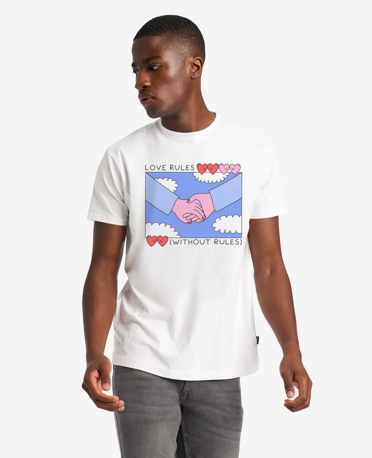 Site Exclusive! Men's Rosie Pink LOVE Tee sold by Kenneth Cole product image thumbnail 3