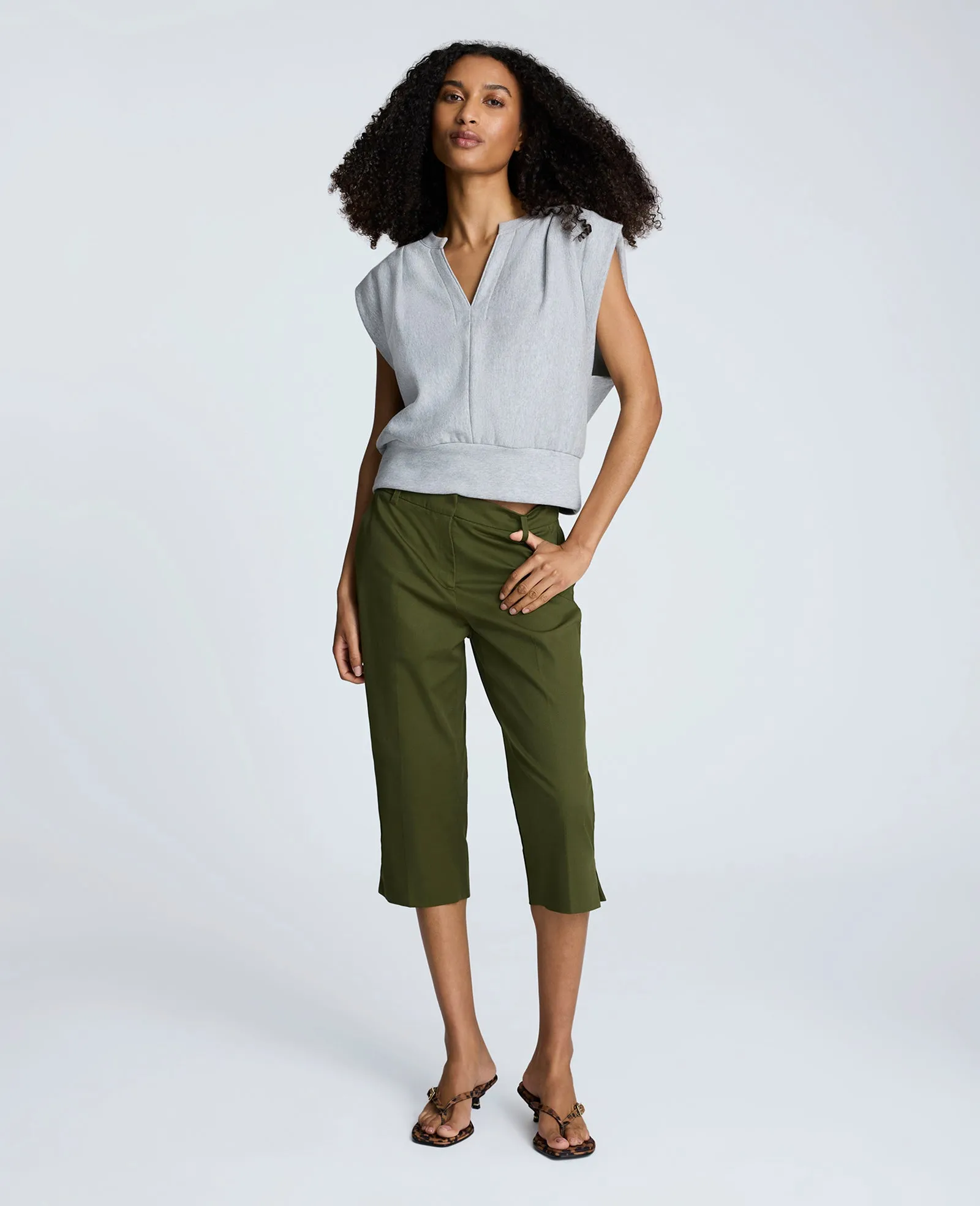 Fly Front Invisible Zip Pedal Pusher Pant sold by Kenneth Cole