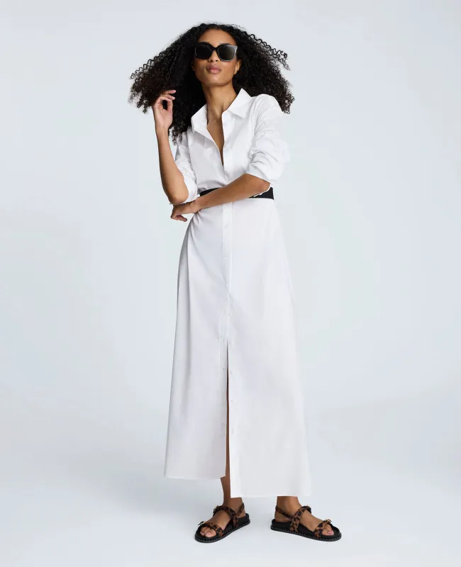 Cotton Poplin Maxi Shirt Dress sold by Kenneth Cole