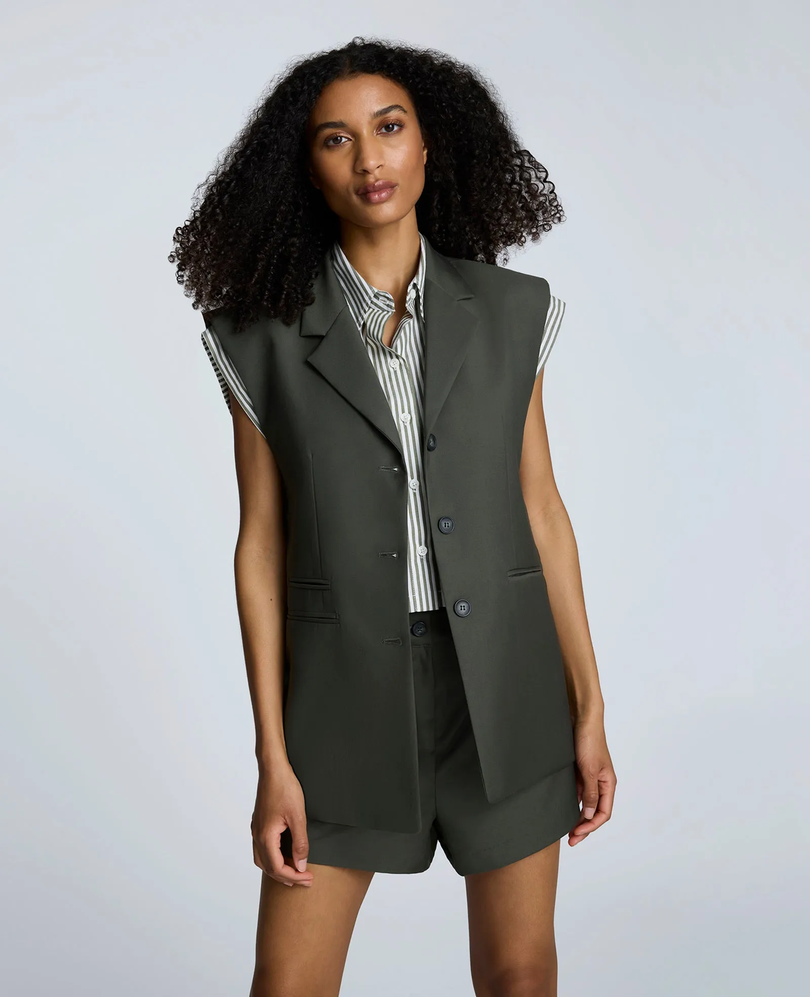 Luxe Twill Three Button Notch Collar Vest sold by Kenneth Cole product image thumbnail 2