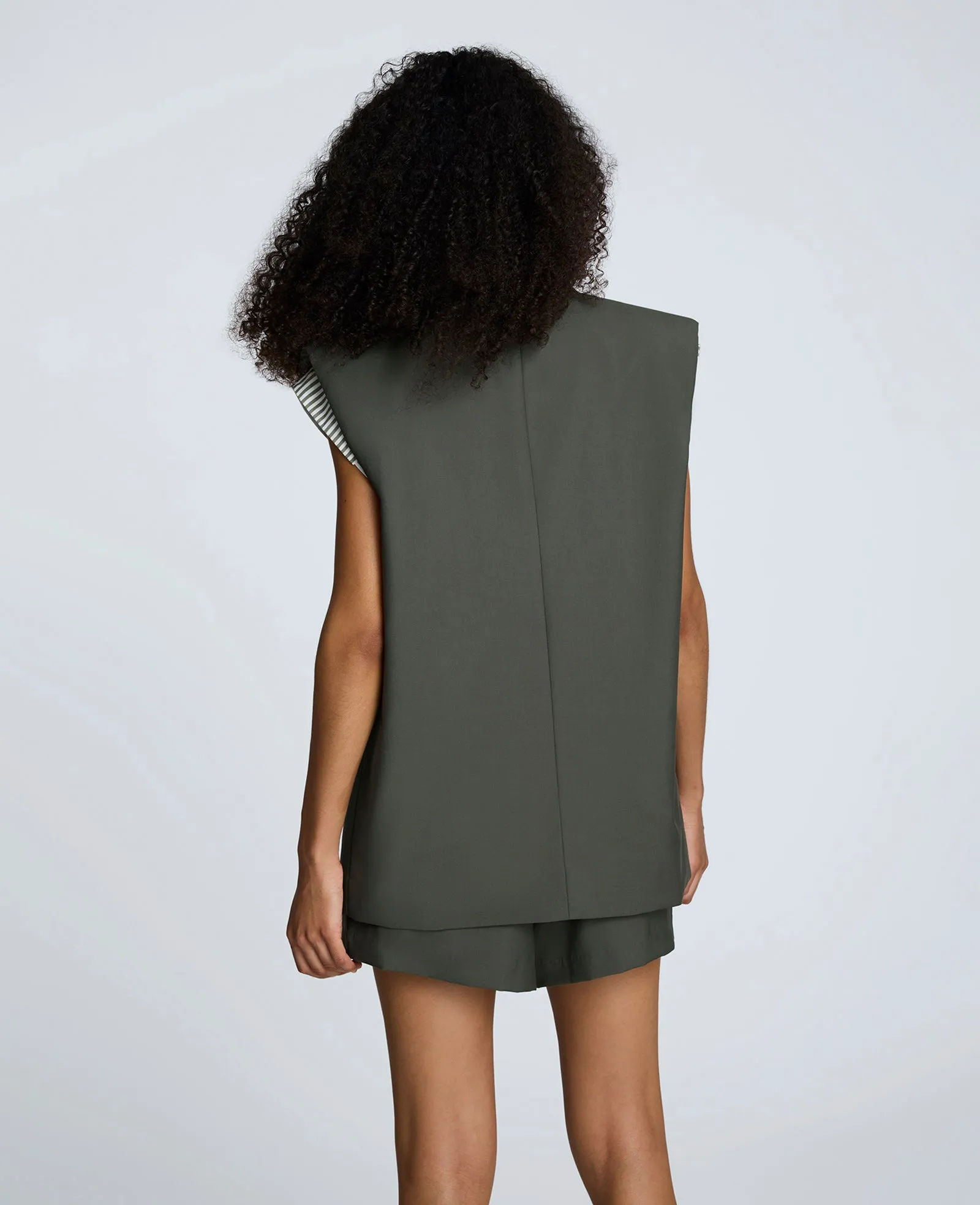 Luxe Twill Three Button Notch Collar Vest sold by Kenneth Cole product image thumbnail 3