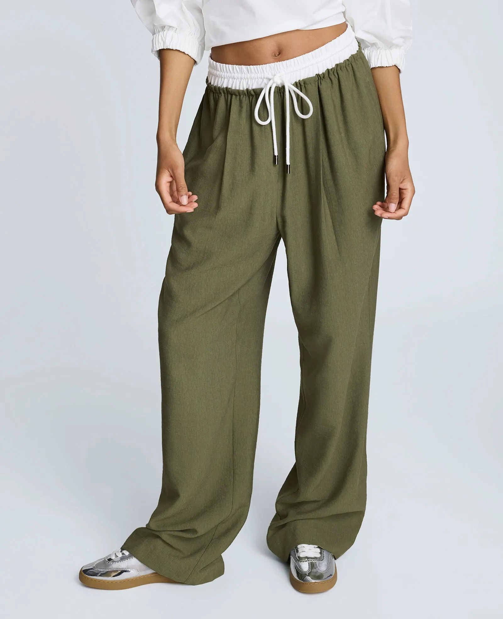 Textured Drawstring Pant with Contrast Waistband sold by Kenneth Cole product image thumbnail 2