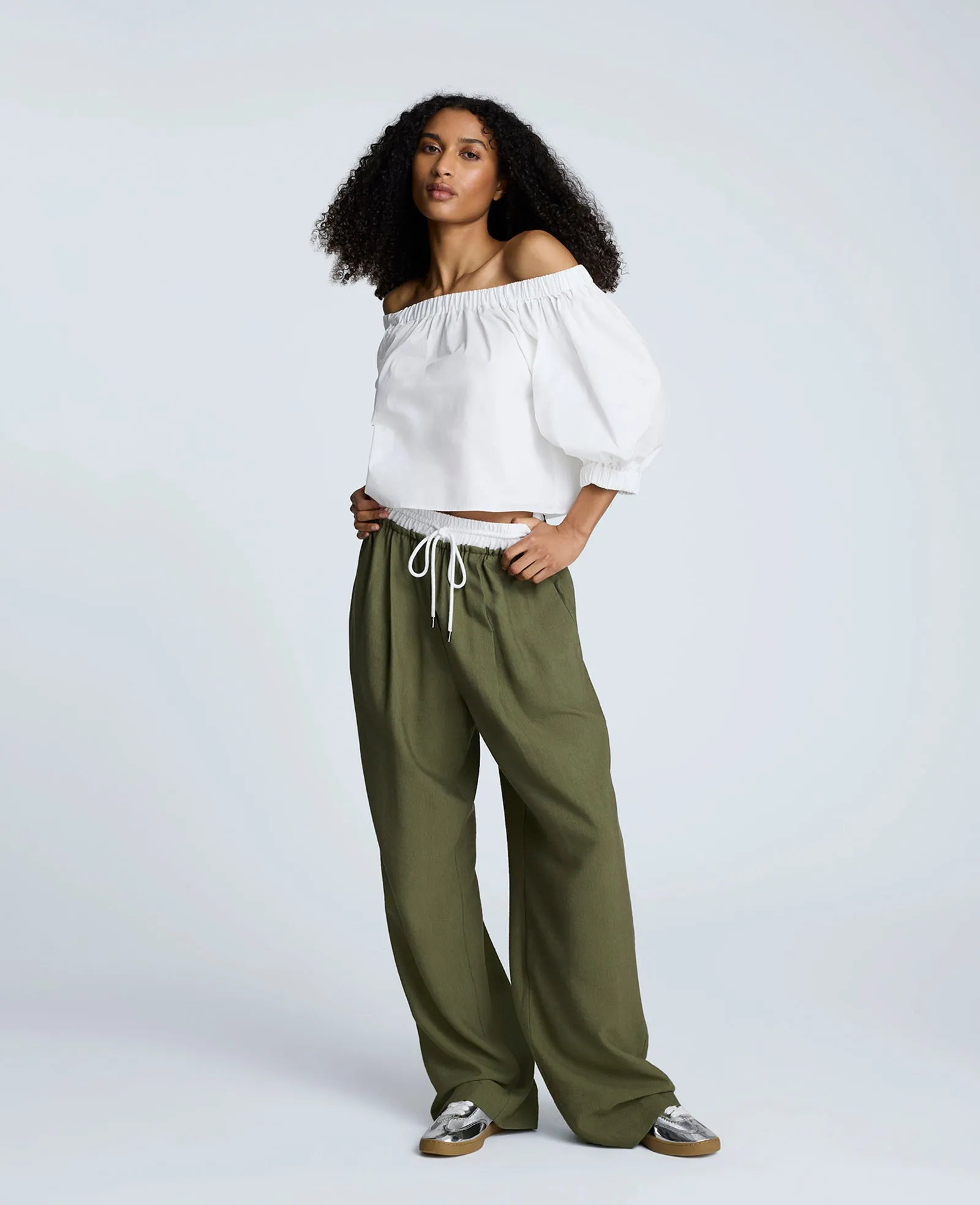 Textured Drawstring Pant with Contrast Waistband sold by Kenneth Cole