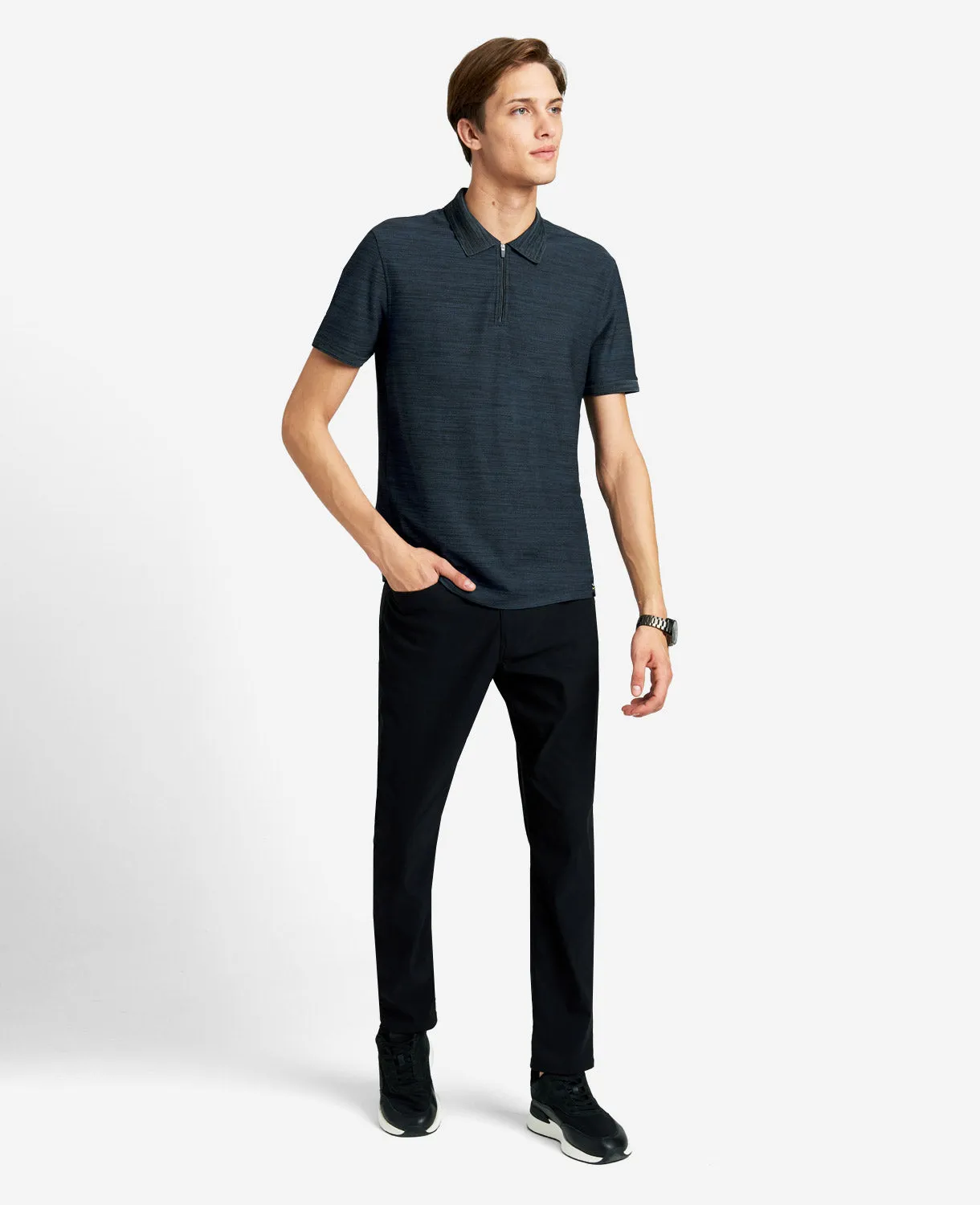 Zip-Up Knit Polo sold by Kenneth Cole product image thumbnail 2