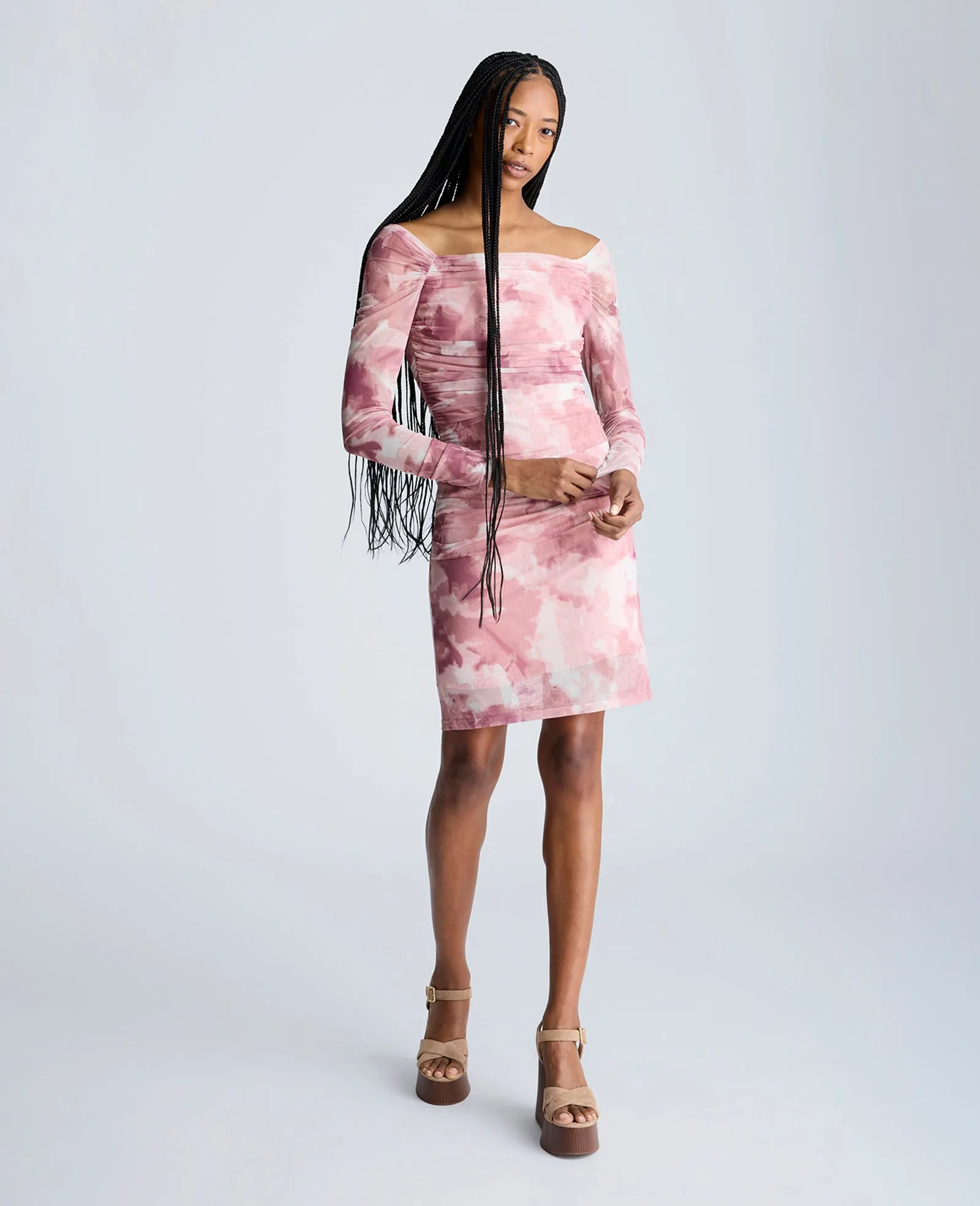 Rose Rouched Mini Dress sold by Kenneth Cole product image thumbnail 4