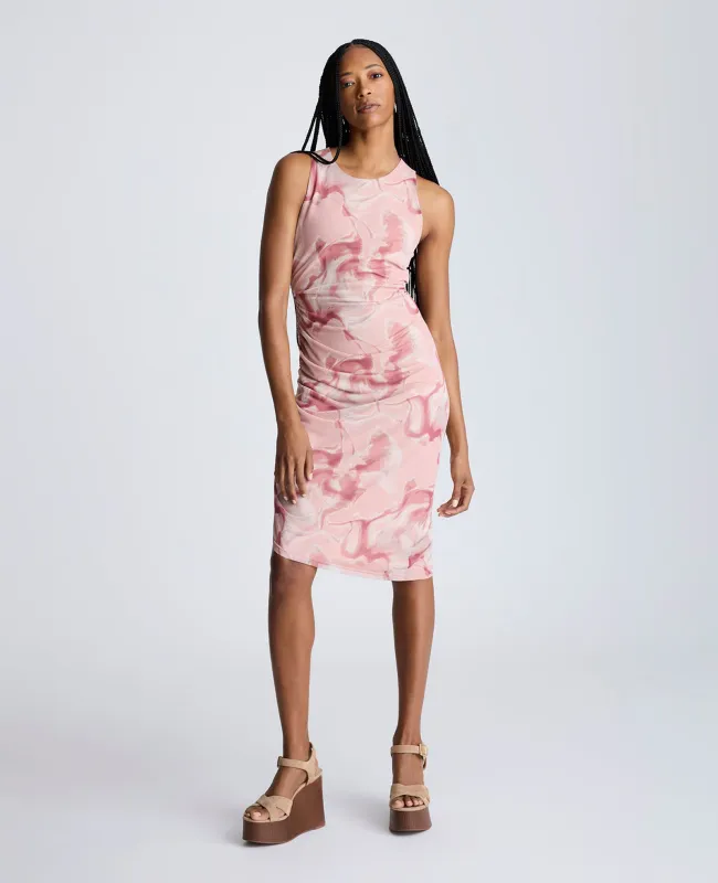Sandra Side Ruched Asymmetrical Tank Dress sold by Kenneth Cole