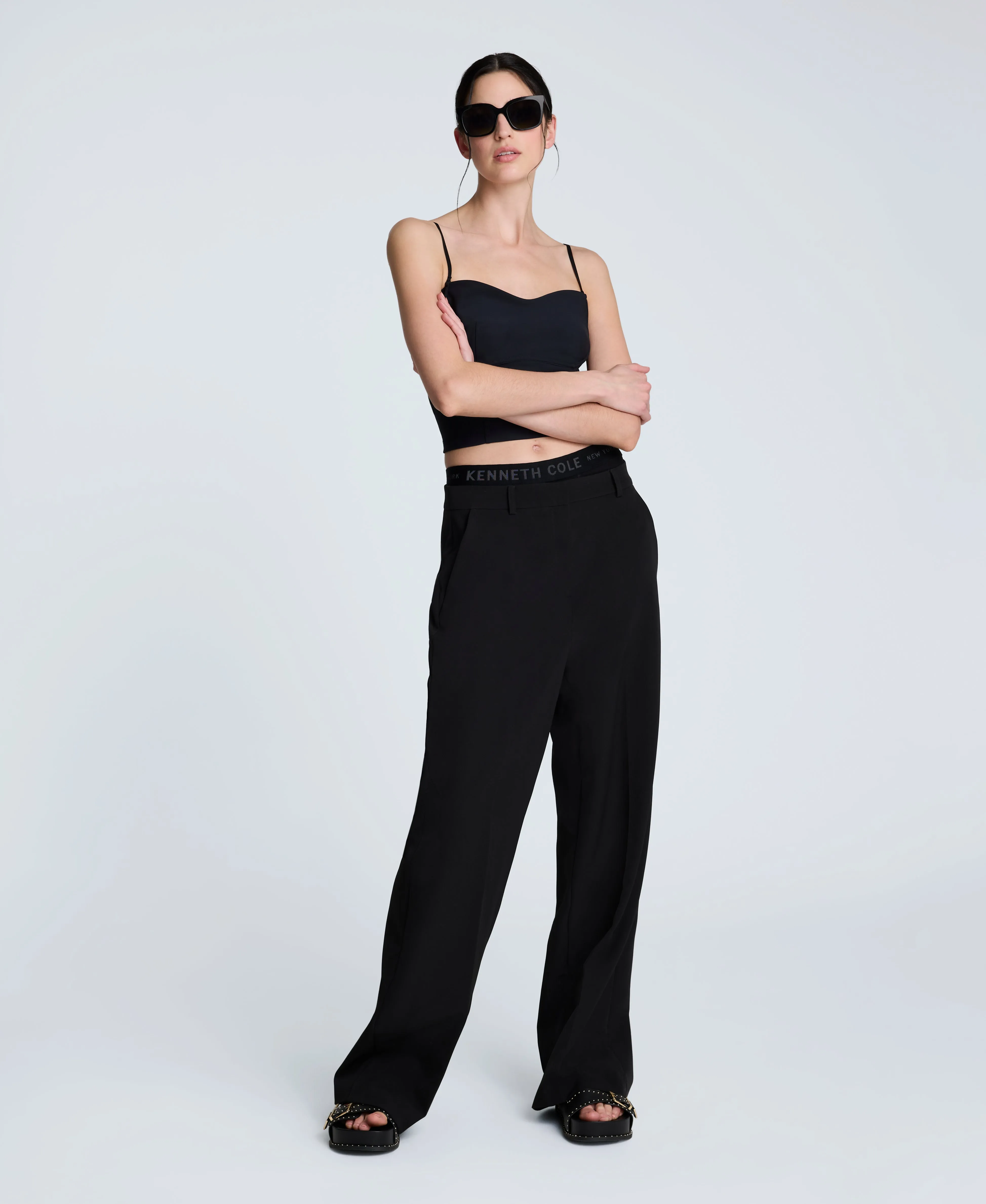 Luxe Twill Wide Leg Pant sold by Kenneth Cole