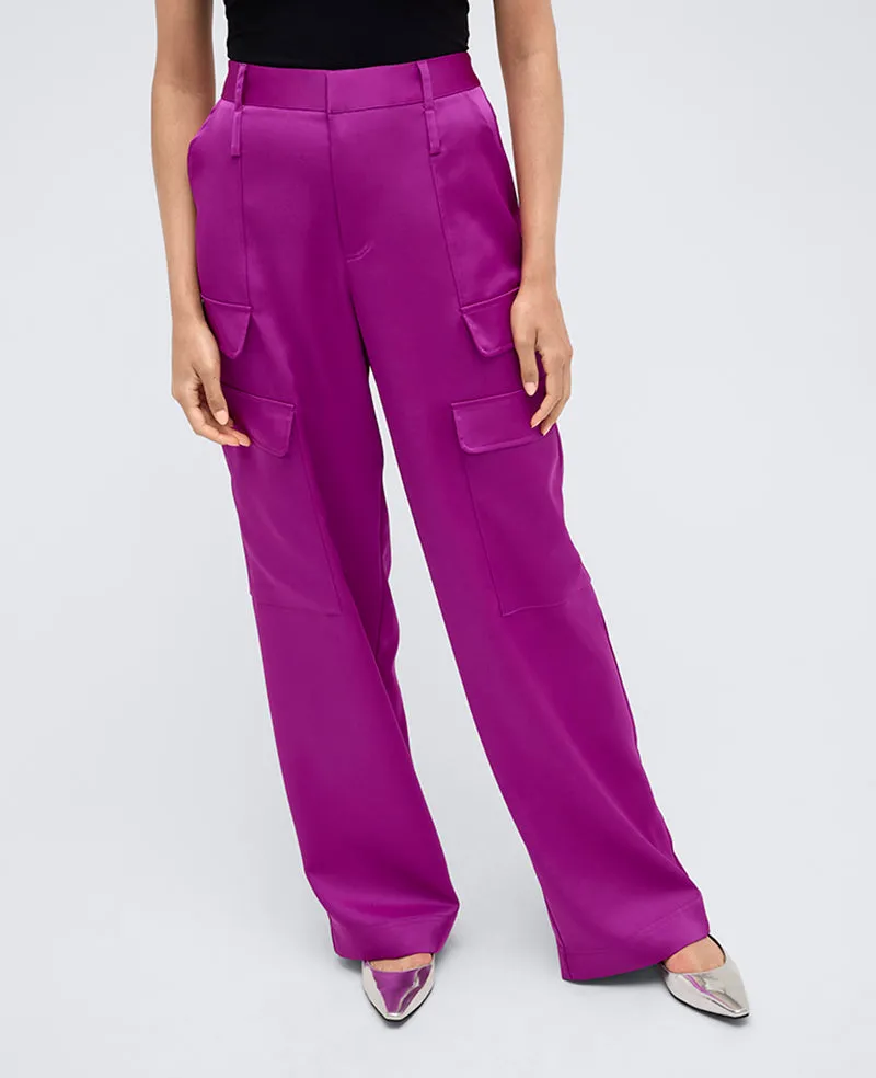 Satin High Rise Cargo Wide Leg Pant sold by Kenneth Cole product image thumbnail 2