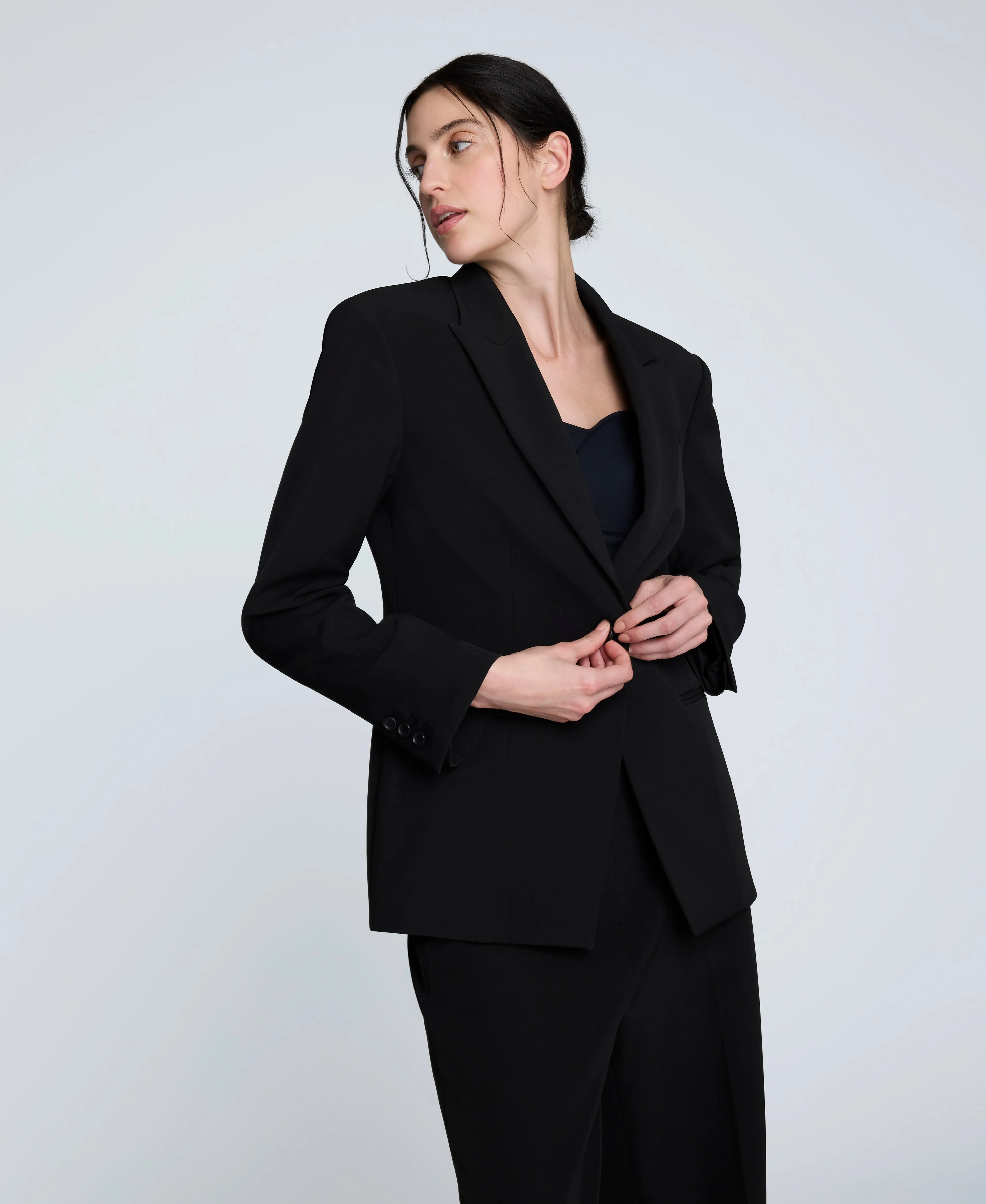 Luxe Twill Slim One Button Jacket sold by Kenneth Cole product image thumbnail 3