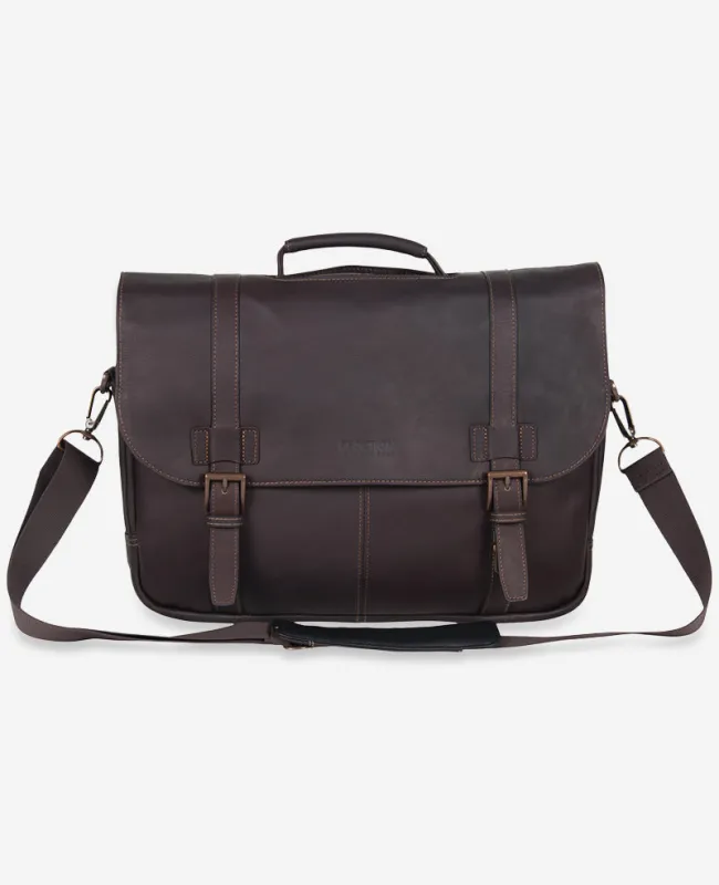 Columbian Leather 15.6-Inch Double Compartment Flapover Computer Bag sold by Kenneth Cole