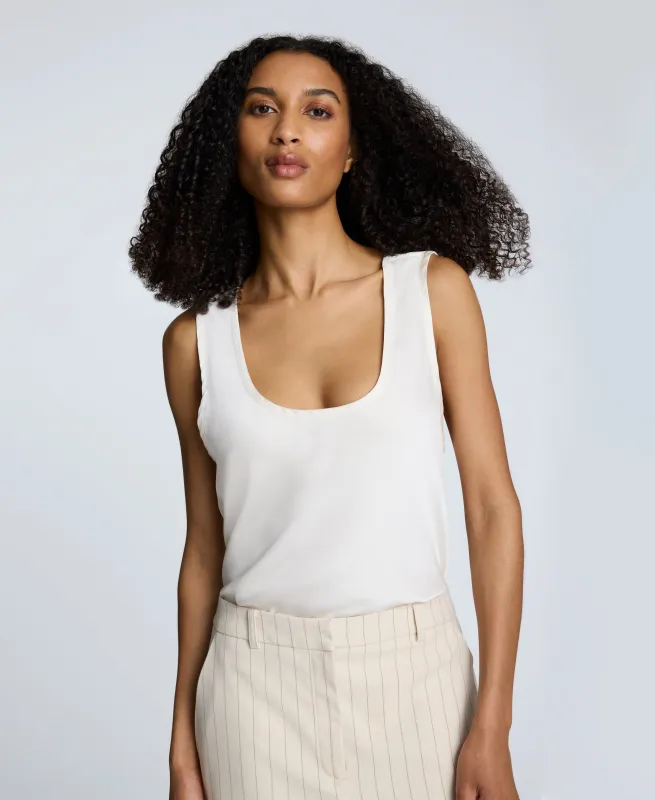 Satin Scoop Neck Tank sold by Kenneth Cole