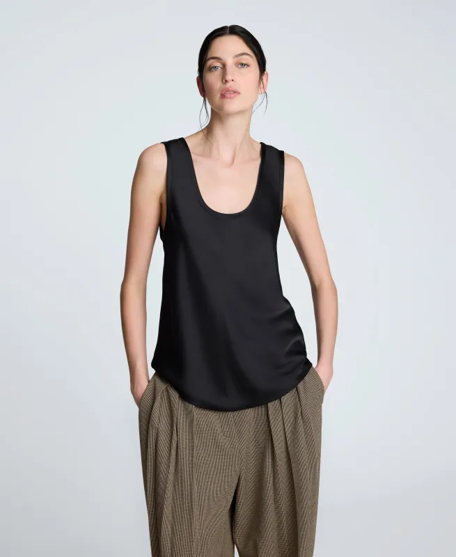Satin Scoop Neck Tank sold by Kenneth Cole