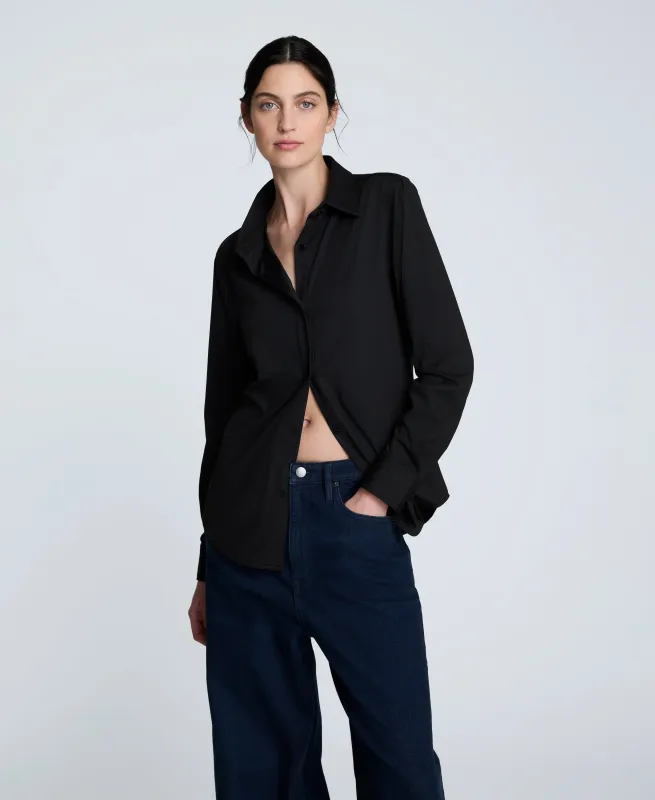 Knit Button Front Long Sleeve Shirt sold by Kenneth Cole