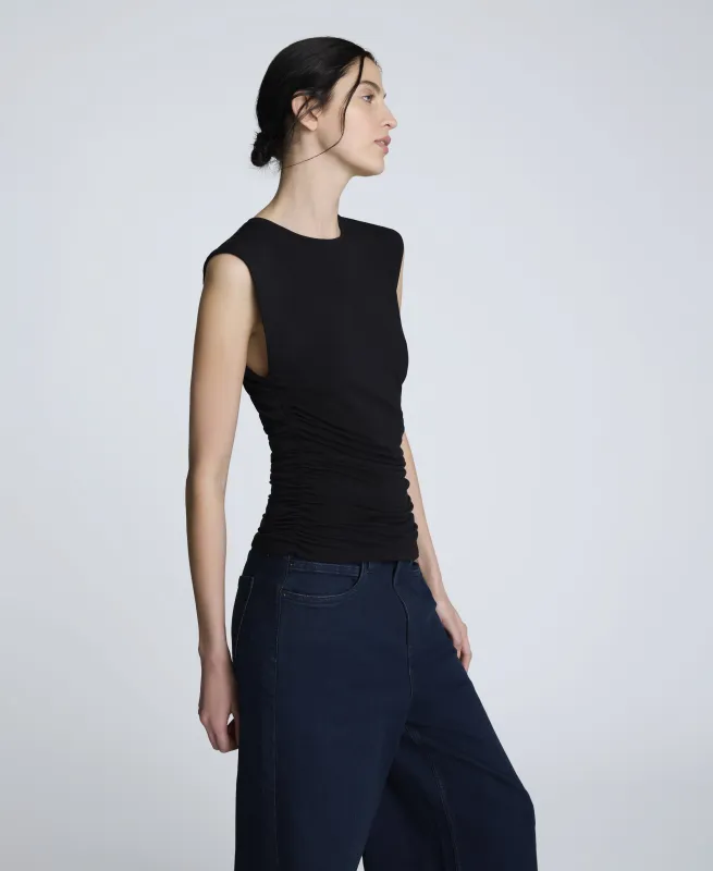Sleeveless Side Rouched Knit Top sold by Kenneth Cole