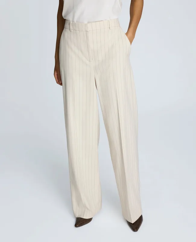 Pinstripe High Rise Wide Leg Pant sold by Kenneth Cole
