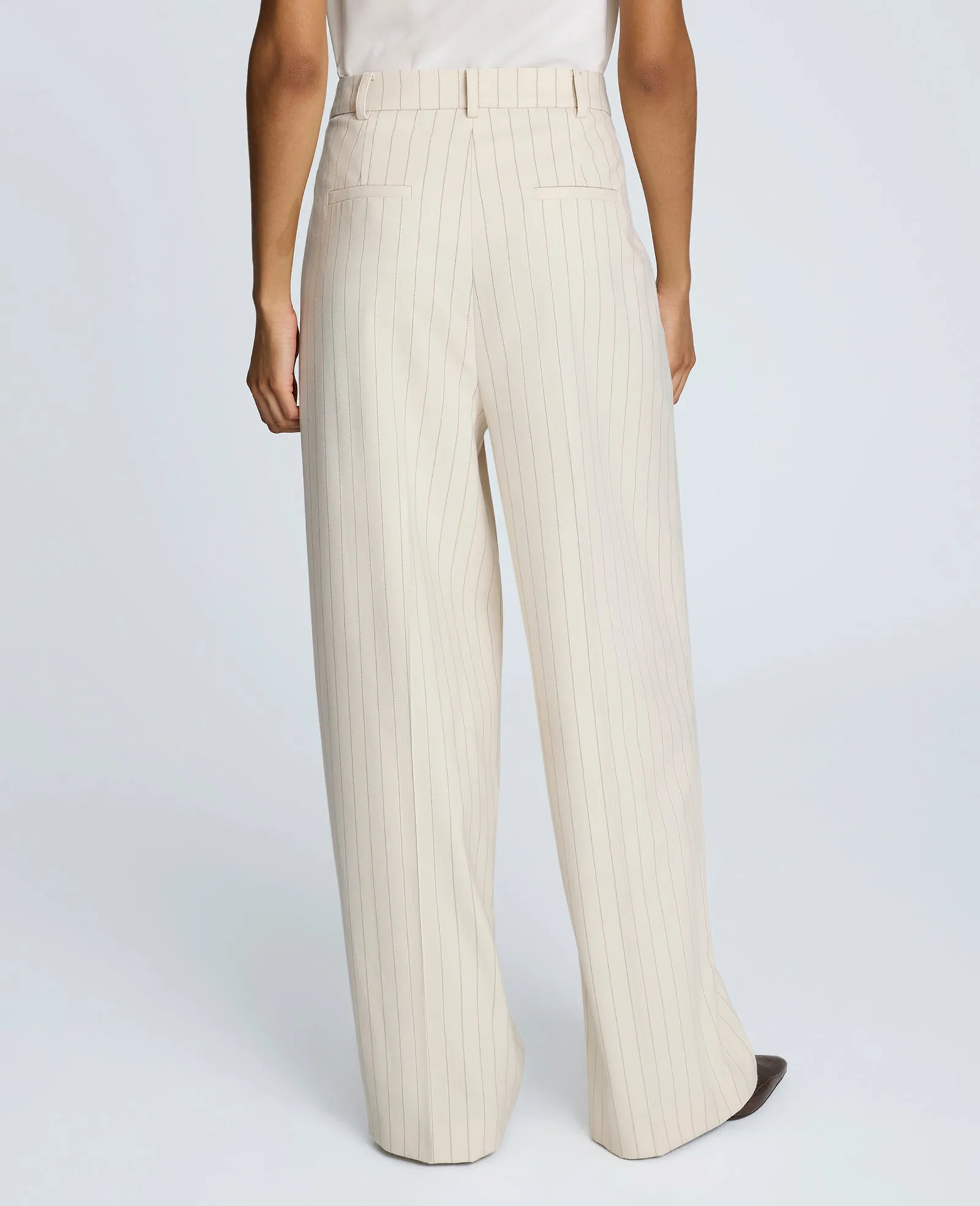 Pinstripe High Rise Wide Leg Pant sold by Kenneth Cole product image thumbnail 2