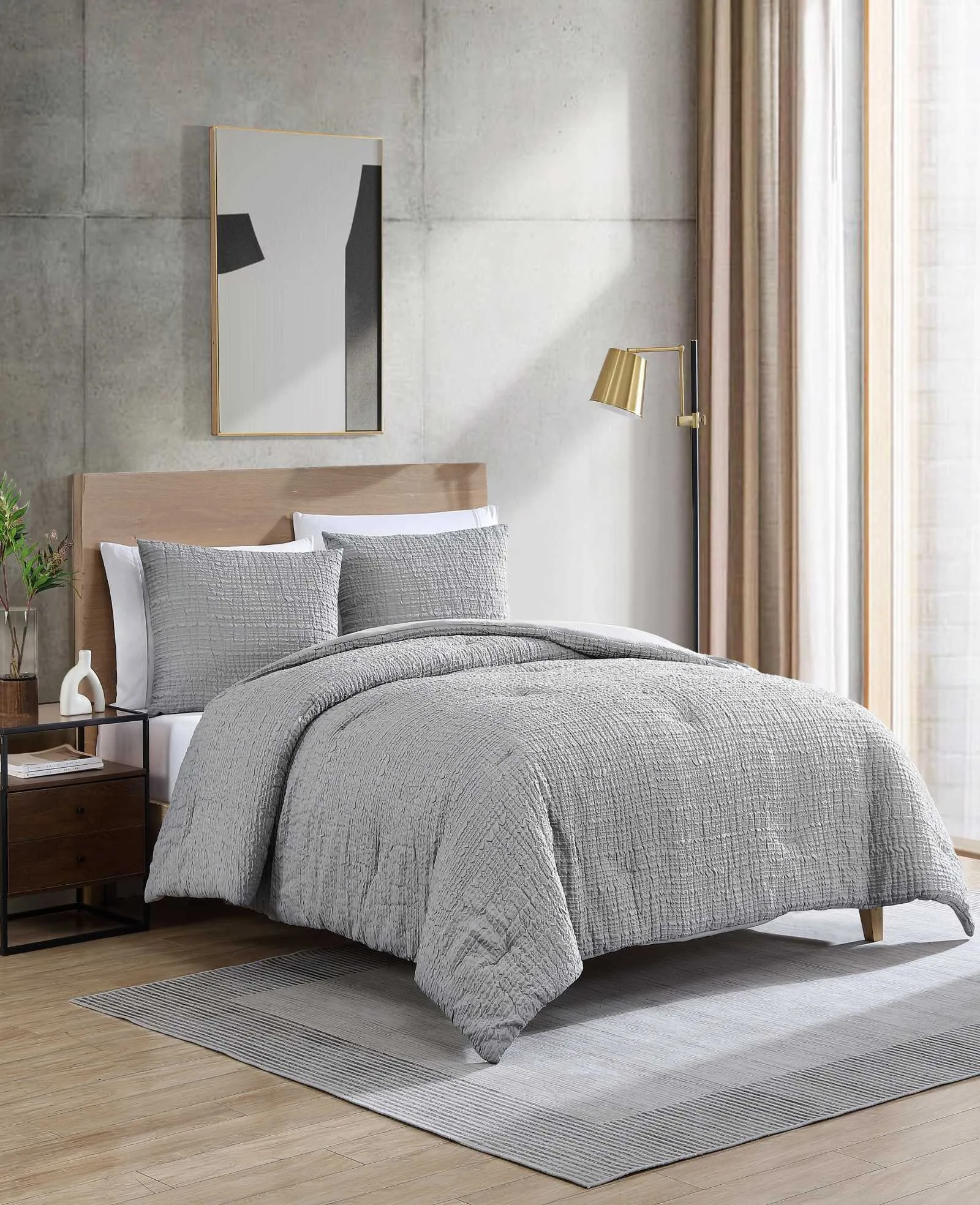 Serenity Wavy Lines Comforter Set sold by Kenneth Cole product image thumbnail 4