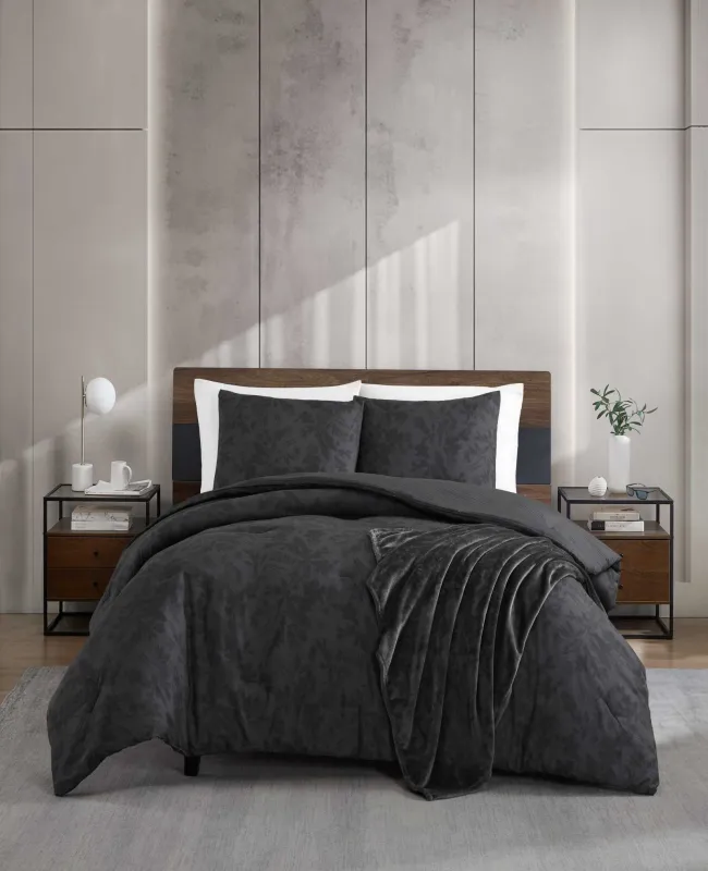 Silhouette Floral Comforter + Sham Set sold by Kenneth Cole