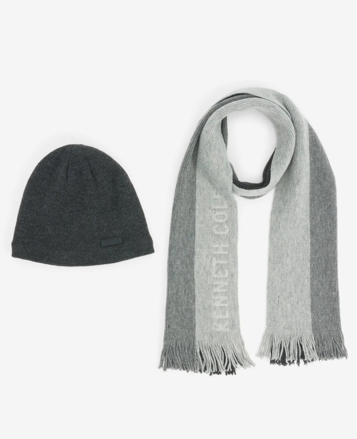 Striped Scarf with Sherpa-Lined Beanie Set sold by Kenneth Cole