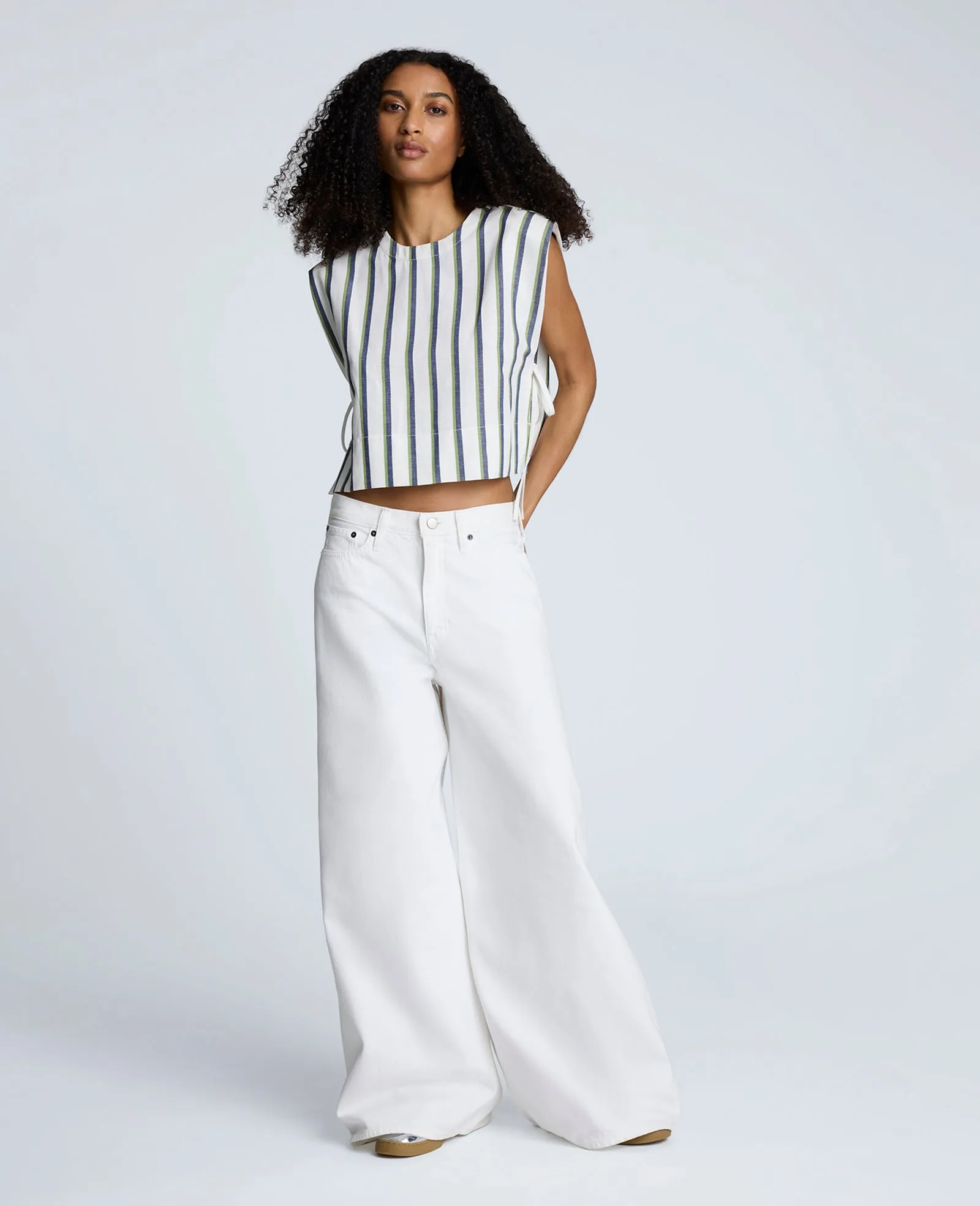 Denim High Rise Wide Leg Jean sold by Kenneth Cole