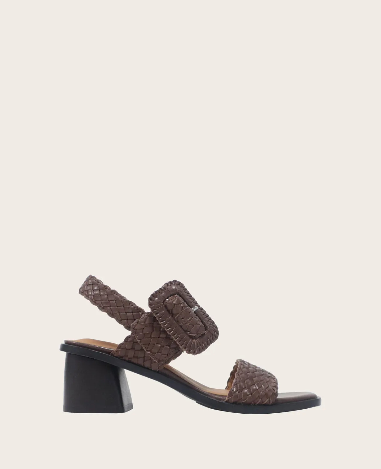 GENTLE SOULS - Madylyn Woven Leather Heel Sandal sold by Kenneth Cole