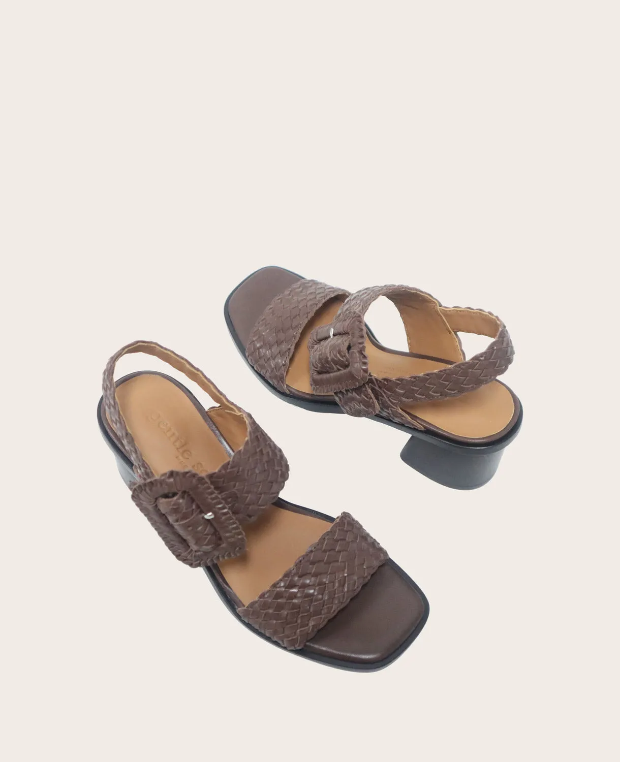 GENTLE SOULS - Madylyn Woven Leather Heel Sandal sold by Kenneth Cole product image thumbnail 2