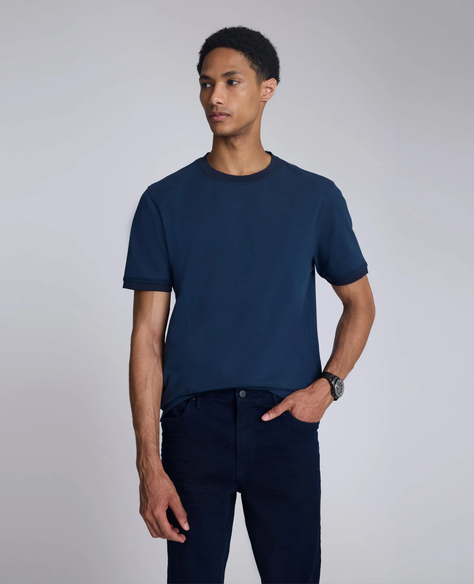 Ribbed Crewneck Tee sold by Kenneth Cole