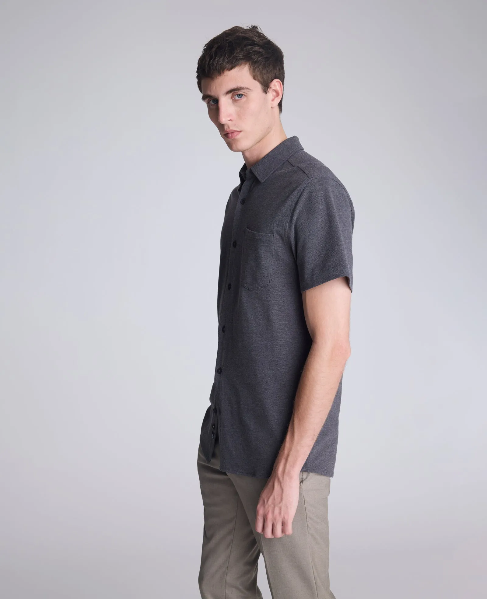 Short Sleeve Sportshirt with Chest Pocket sold by Kenneth Cole product image thumbnail 3