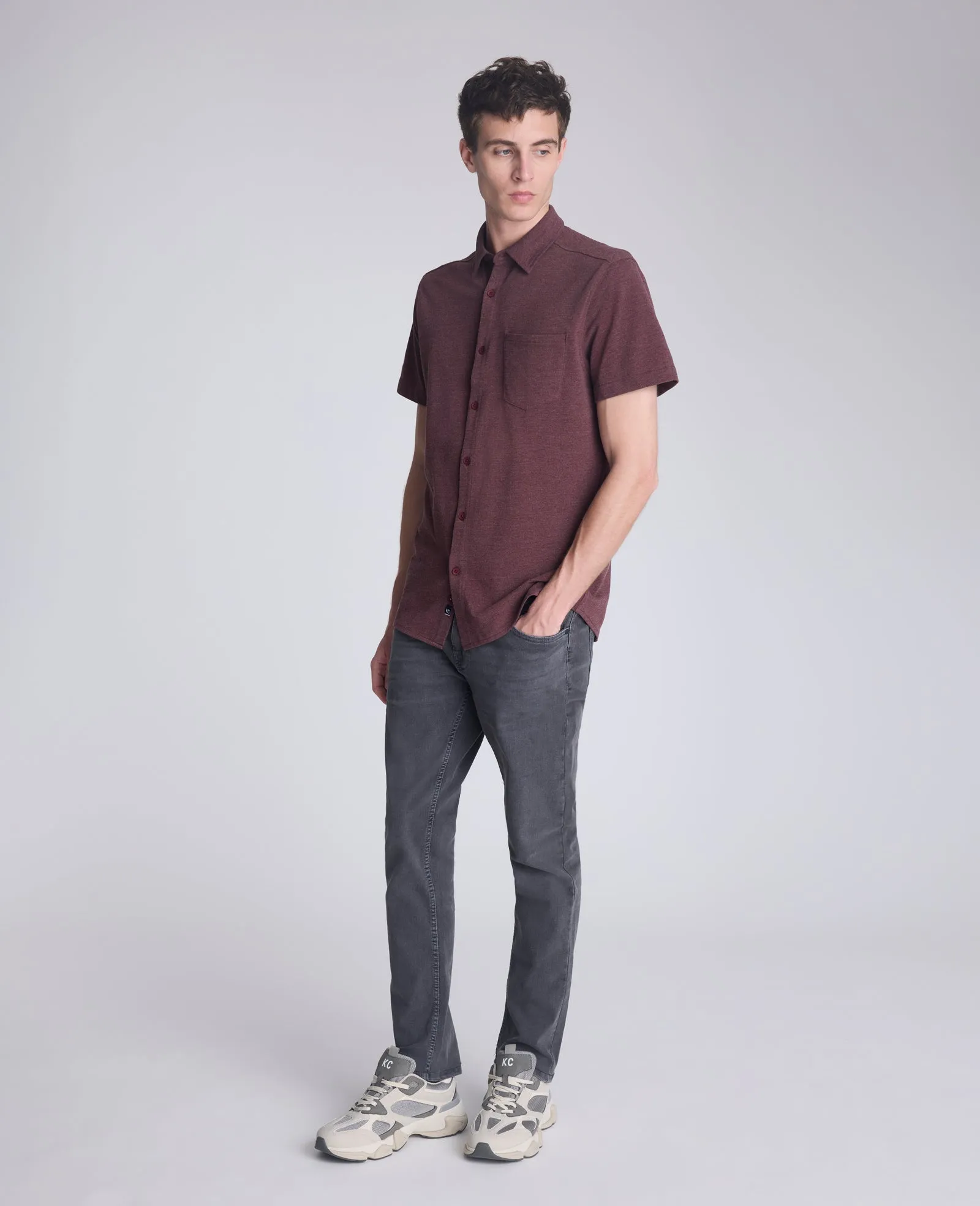 Short Sleeve Sportshirt with Chest Pocket sold by Kenneth Cole product image thumbnail 4