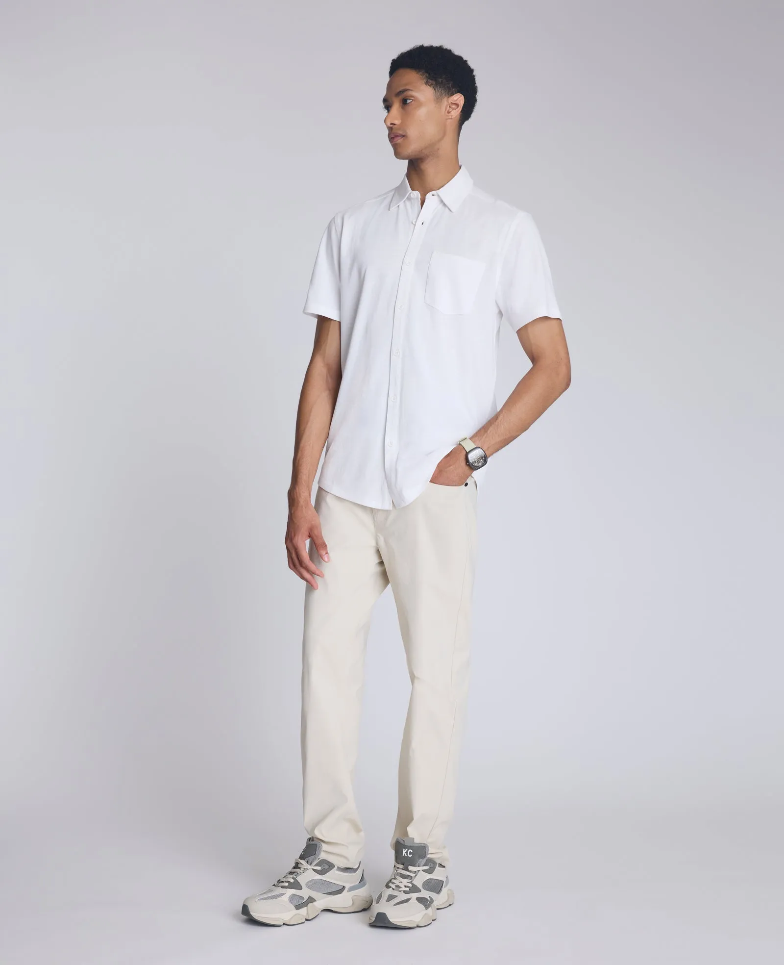 Short Sleeve Sportshirt with Chest Pocket sold by Kenneth Cole product image thumbnail 3
