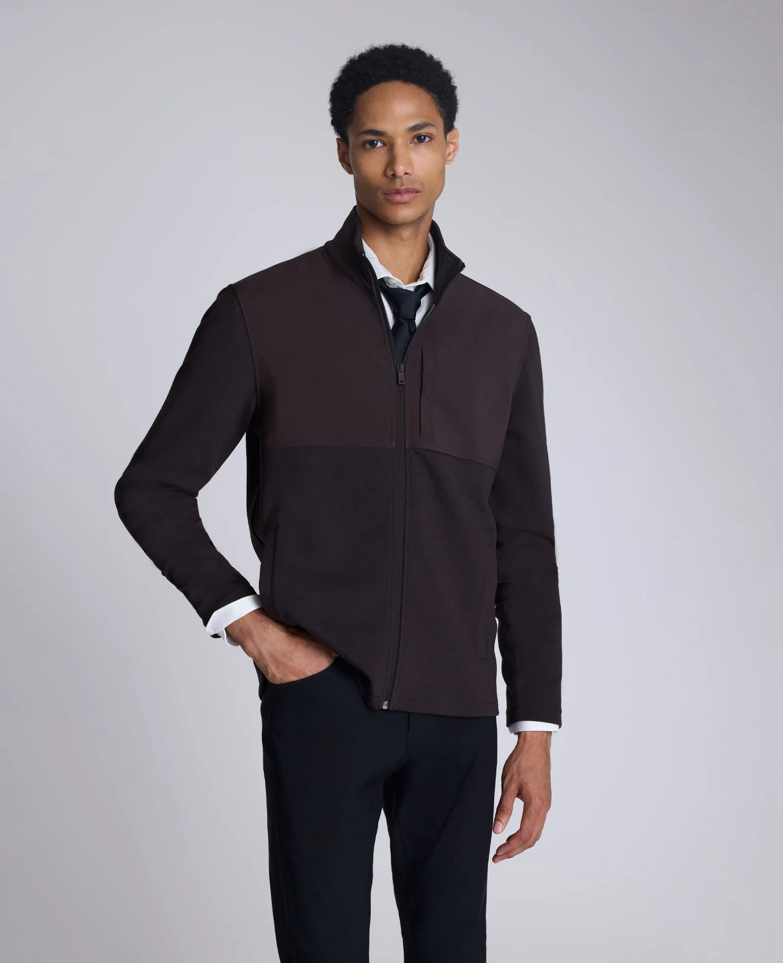 Mock Neck Full Zip Jacket sold by Kenneth Cole