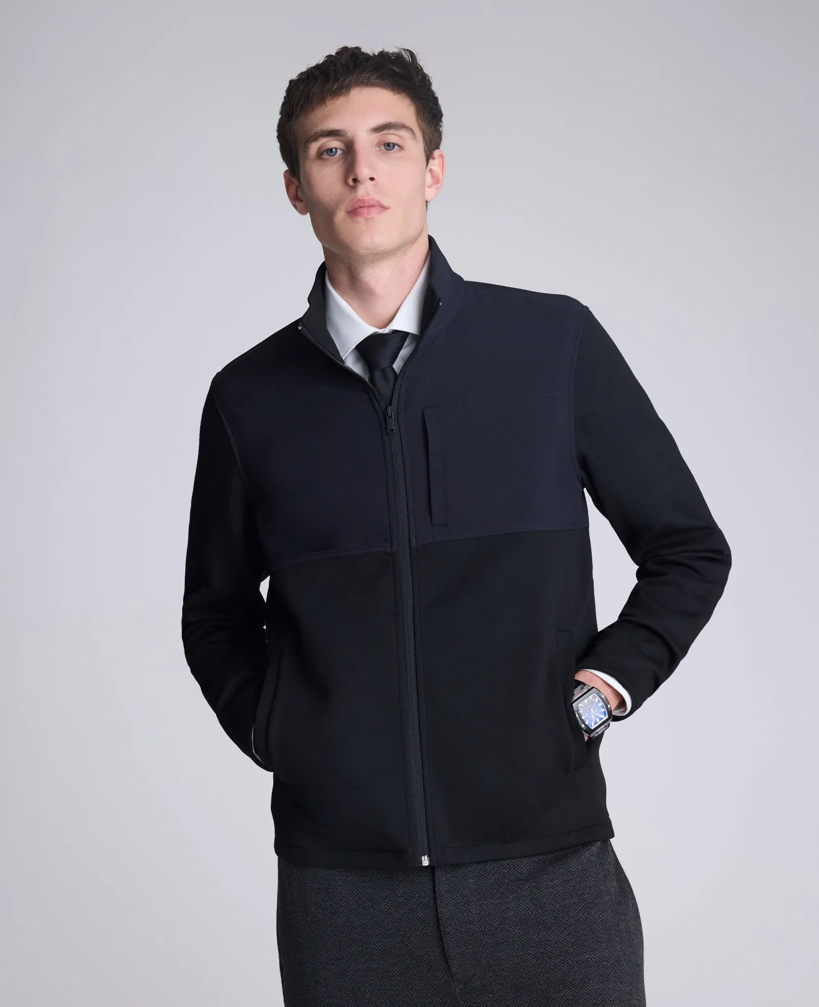 Mock Neck Full Zip Jacket sold by Kenneth Cole
