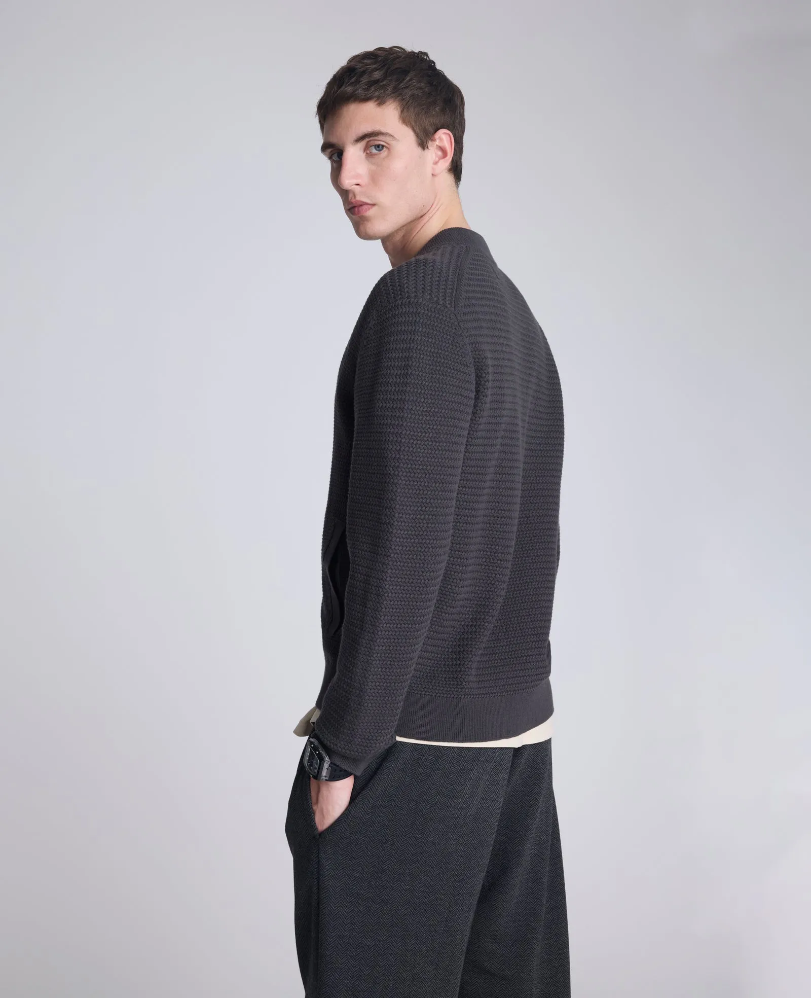 Sweater Bomber Jacket sold by Kenneth Cole product image thumbnail 3