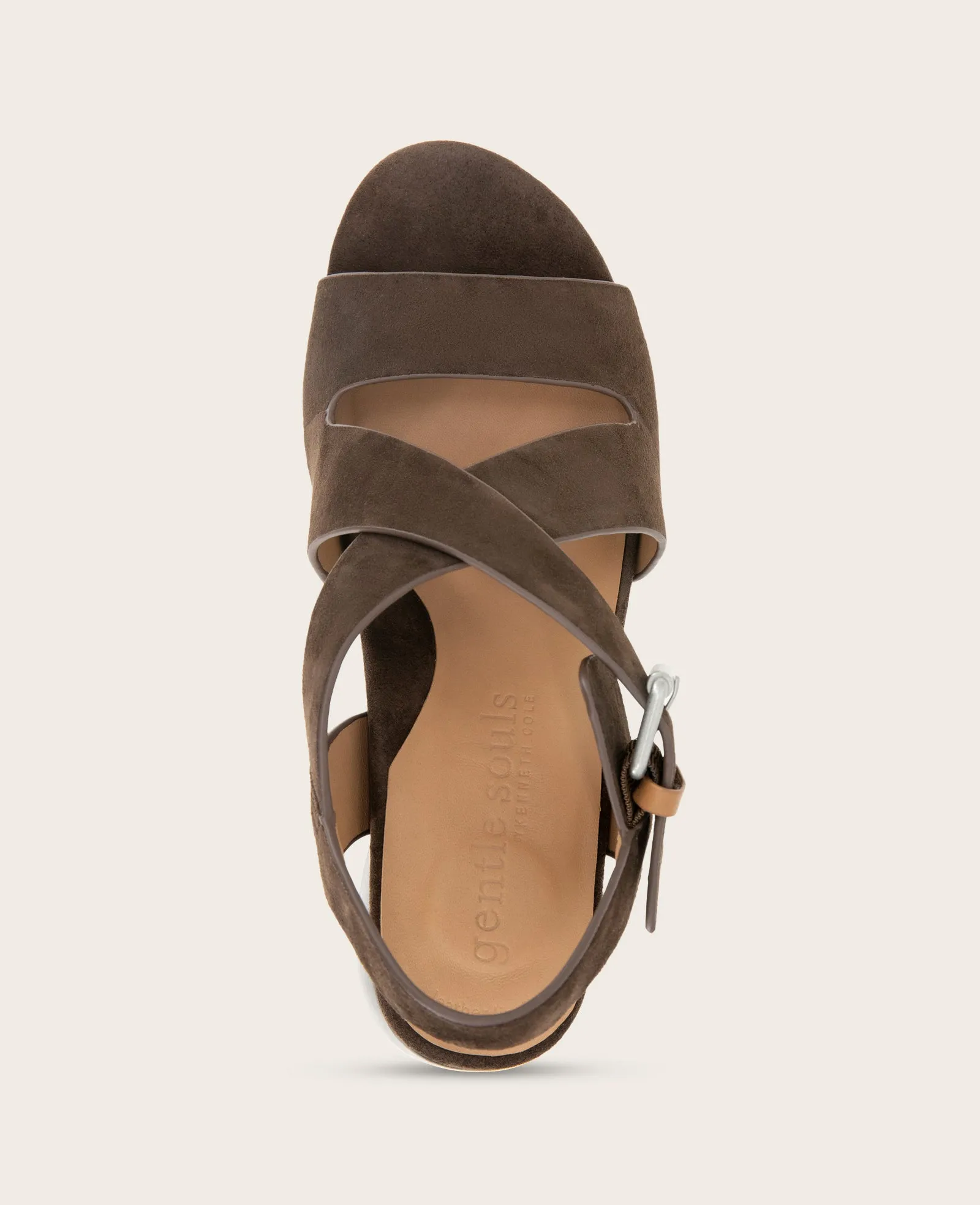 GENTLE SOULS - Mela Suede Cross Strap Sandal sold by Kenneth Cole product image thumbnail 4