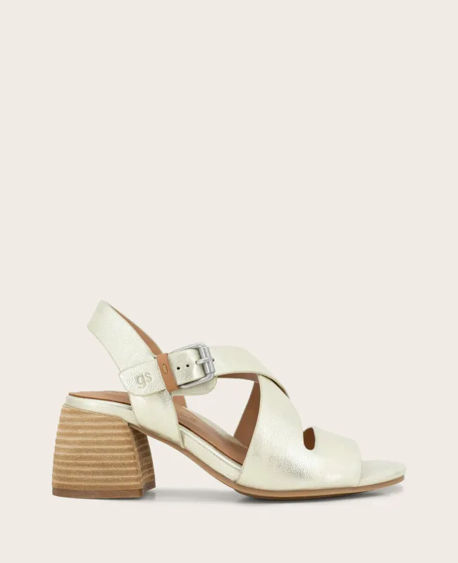 GENTLE SOULS - Mela Metallic Cross Strap Sandal sold by Kenneth Cole