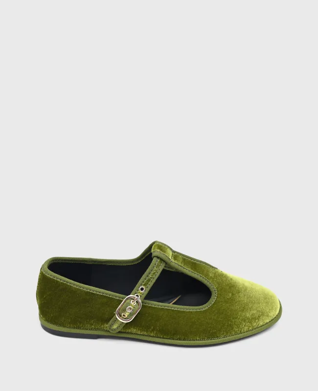 Verona Velvet T-Strap Mary Jane Flat sold by Kenneth Cole
