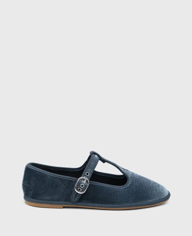 Verona Velvet T-Strap Mary Jane Flat sold by Kenneth Cole