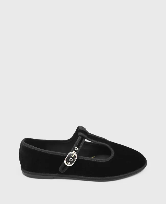 Verona Velvet T-Strap Mary Jane Flat sold by Kenneth Cole