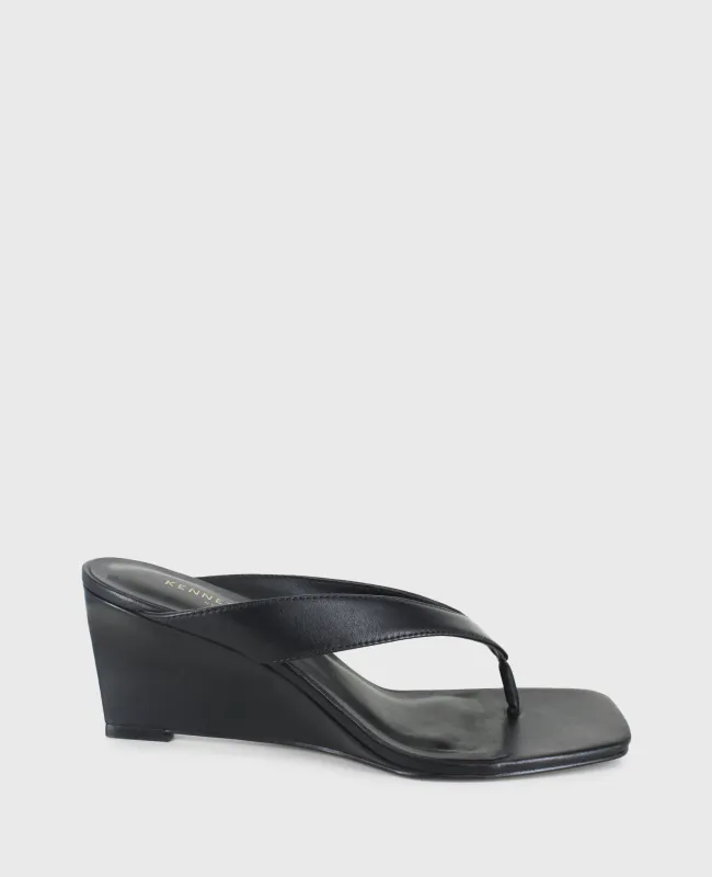 Susannah Leather Thong Wedge Sandal sold by Kenneth Cole