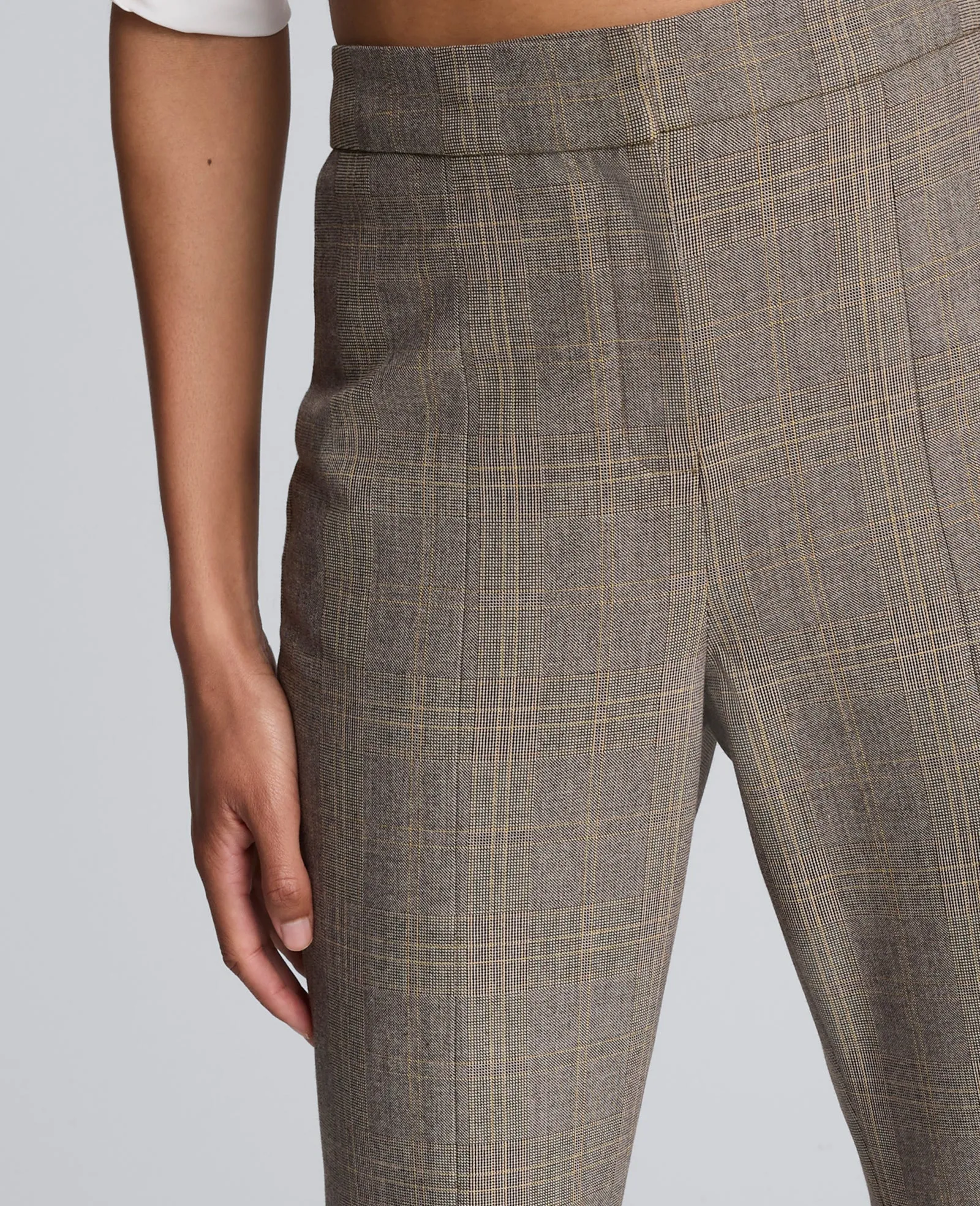 Plaid High Rise Split Front Flare Leg Pant sold by Kenneth Cole product image thumbnail 5