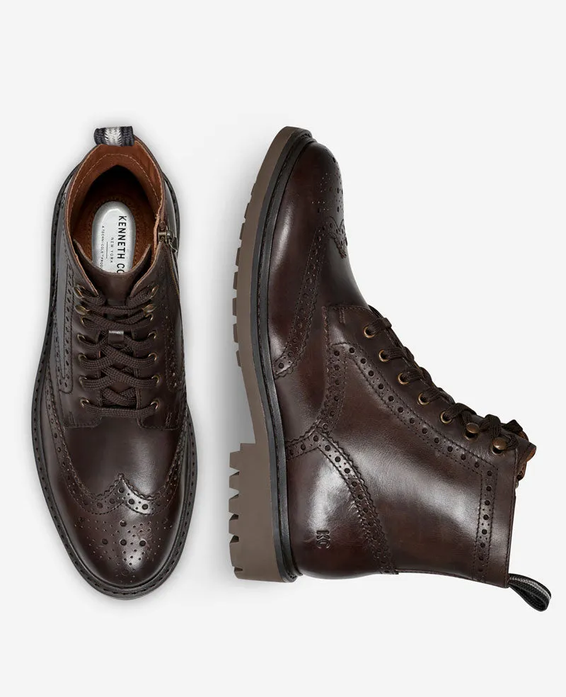 Todd Wingtip Lace Up Lug Sole Boot sold by Kenneth Cole product image thumbnail 3