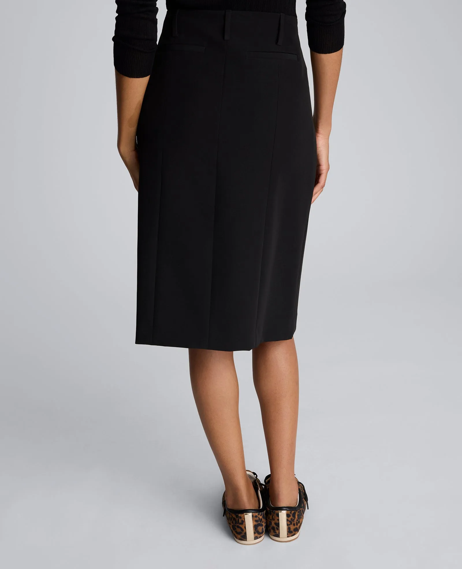 Luxe Twill Paneled Skirt with Slits sold by Kenneth Cole product image thumbnail 3