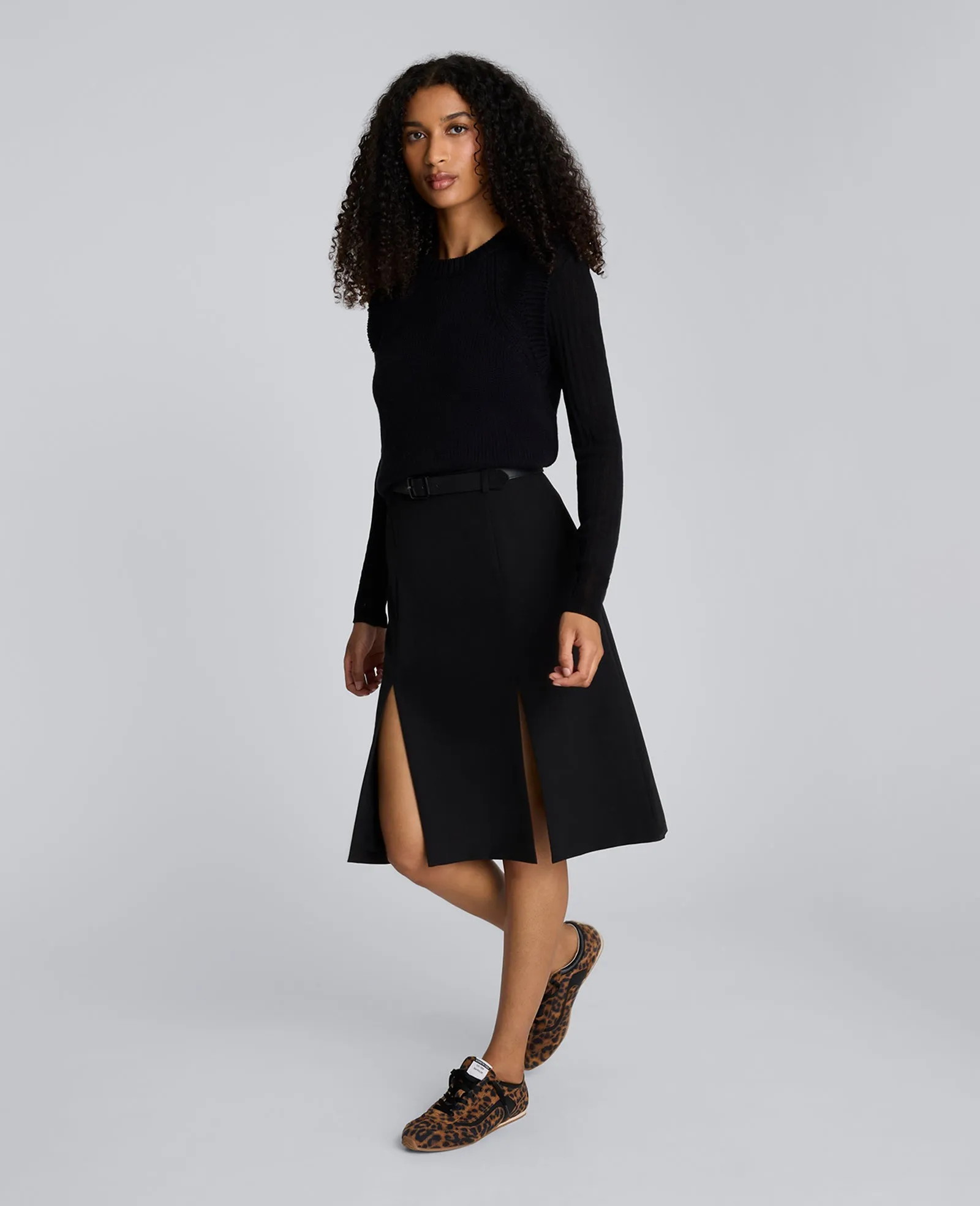 Luxe Twill Paneled Skirt with Slits sold by Kenneth Cole product image thumbnail 2