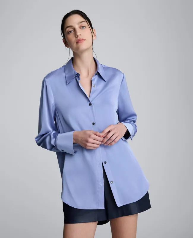 Satin Button Front Blouse sold by Kenneth Cole
