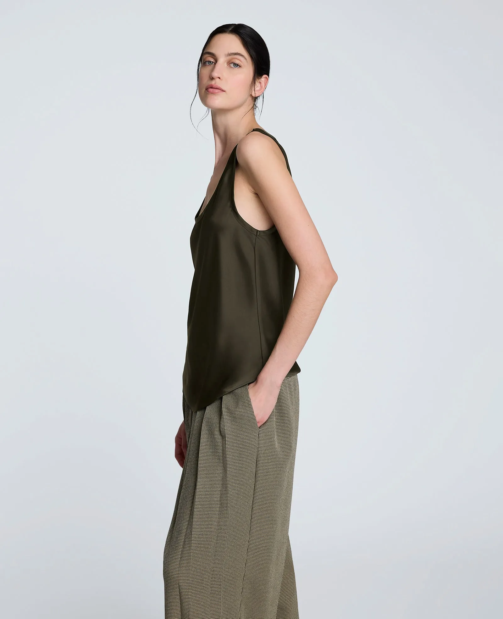 Satin Scoop Neck Tank sold by Kenneth Cole product image thumbnail 2